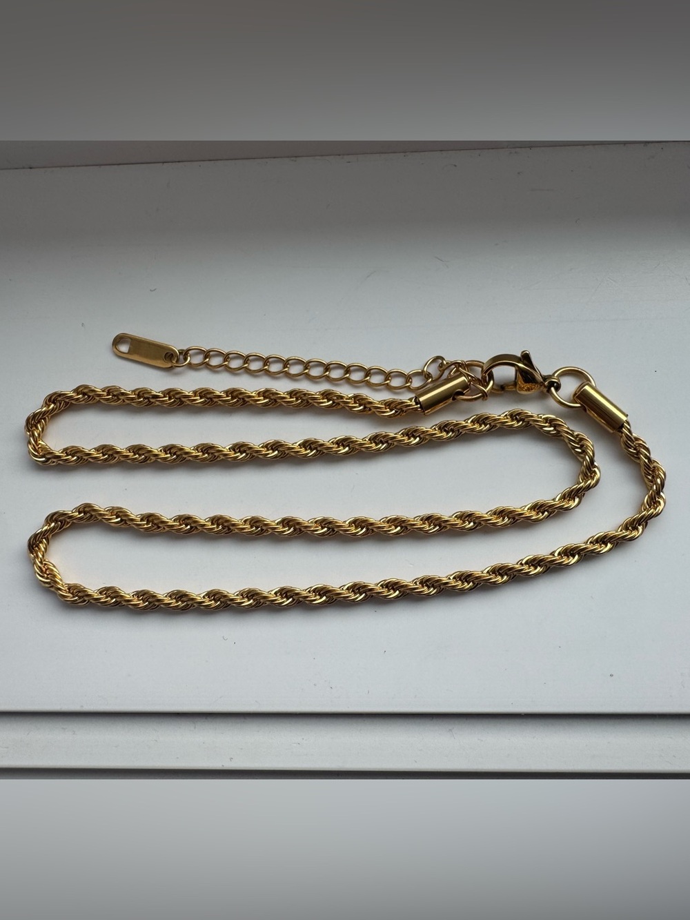 Gold Rope Chain Necklace
